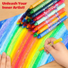 Rainbow Twist 48 Washable Crayon Set – Gift-Ready for Kids