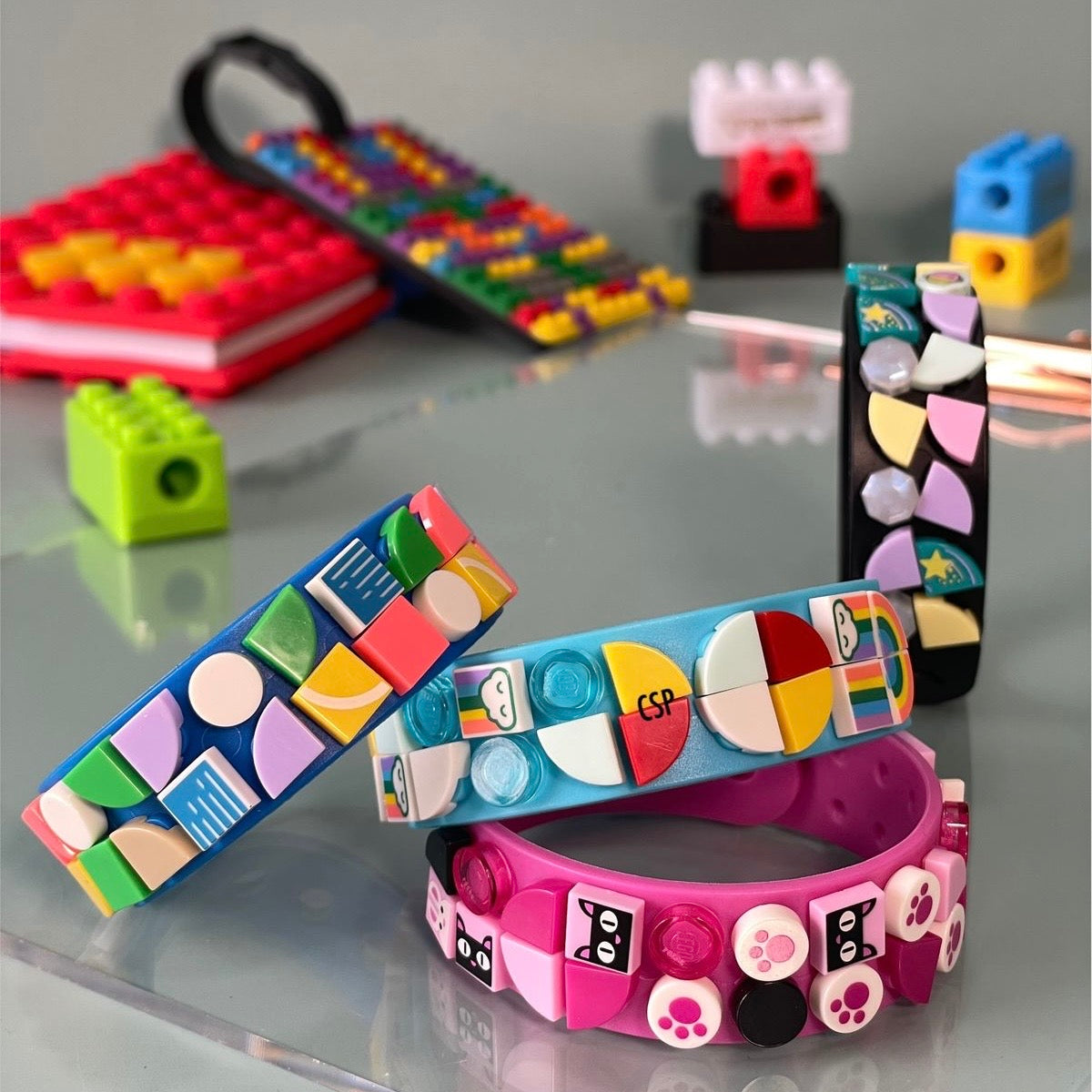 DIY Dots Blocks Silicone Wrist Band – Giftoo - Main Image