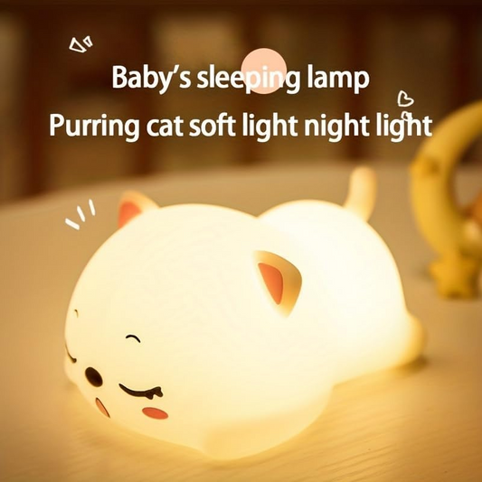 Snoring Cat Soft Silicone Night Light