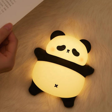 Cute Sleeping Panda Night Lamp – Soft Silicone Rechargeable Light