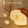 Rechargeable duck night light with touch control and timer