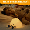 Adorable cloud LED lamp with soft-touch silicone body and tap control