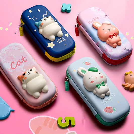 3D Squeeze Animal EVA Pencil Case – Hard, Durable & Spacious