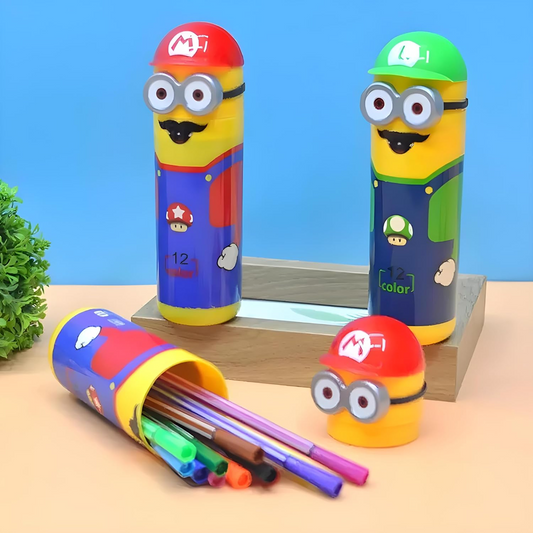 Cartoon Case Sketch Pen Set 12 Color