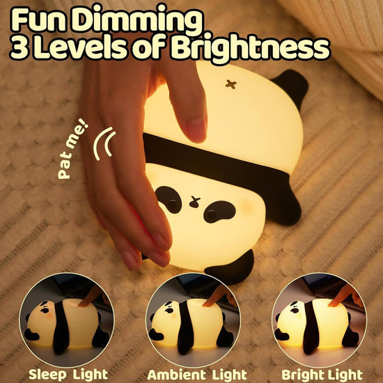 Panda Silicone Night Light – Tap Control & 3 Brightness Modes