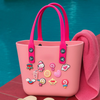 EVA Silicone Beach Bag with Charms | Shoulder Tote Bag
