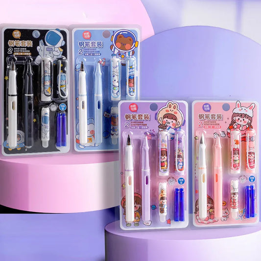Kawaii Fountain Pen Set | Cute & Smooth Writing