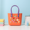 EVA Silicone Beach Bag with Charms | Shoulder Tote Bag
