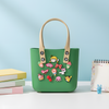 EVA Silicone Beach Bag with Charms | Shoulder Tote Bag
