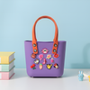 EVA Silicone Beach Bag with Charms | Shoulder Tote Bag