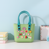 EVA Silicone Beach Bag with Charms | Shoulder Tote Bag