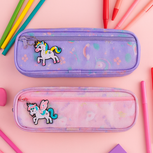 Unicorn Magic Pencil Pouch 🦄 | Premium Fabric + Cute Charm