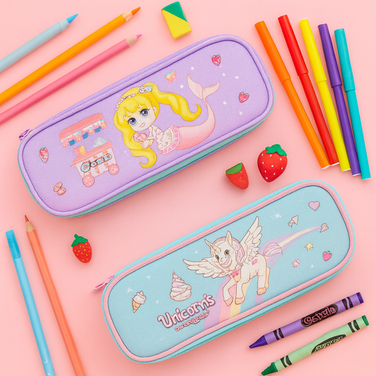 Dreamy Duo Pencil Pouch – Soft, Cute & Durable