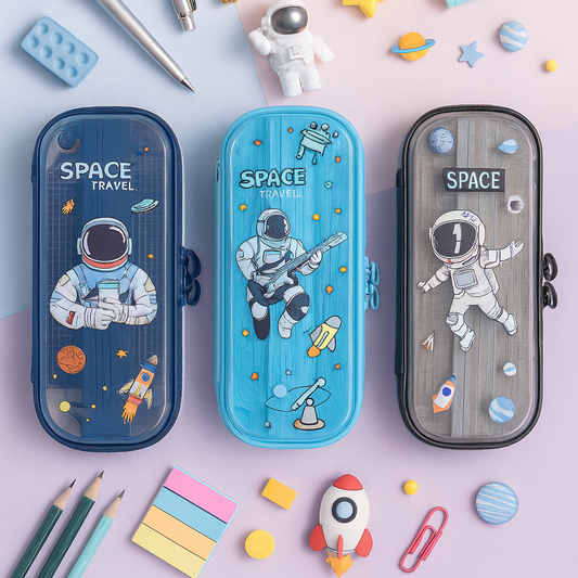 Space-Themed Pencil Pouch – Durable Multi-Utility Case