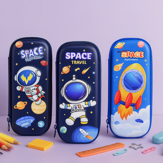 Multicolor Space Printed EVA Pencil Case