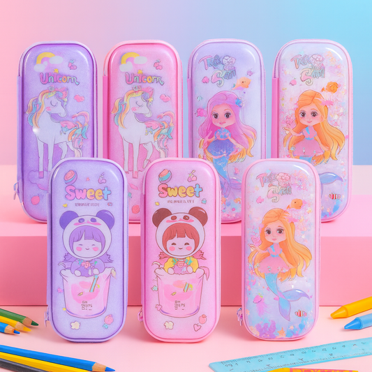 Magical & Cute: Unicorn, Mermaid & Sweet Panda Pencil Case