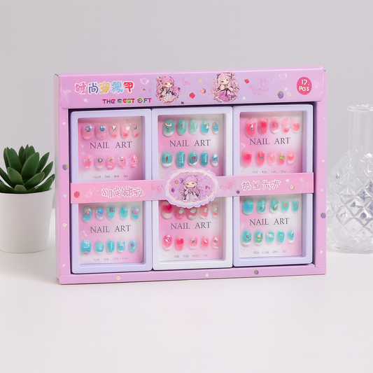 Decorative Press-On Nails – 10 Pcs Nail Tips | Perfect Return Gift
