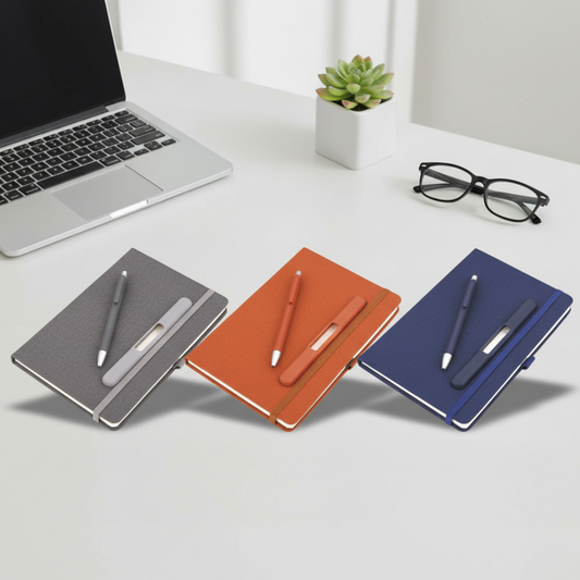 Professional A5 Notebook & Pen with Built-in Pen Slot | Corporate Gifts