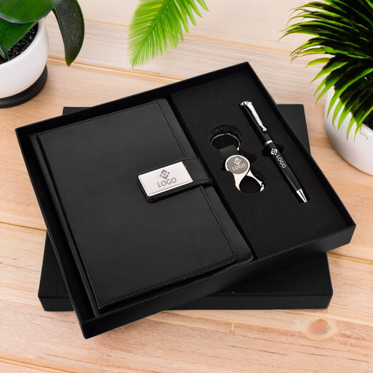 Premium 3 in 1 Corporate Gift Set – Diary, Pen & Keychain