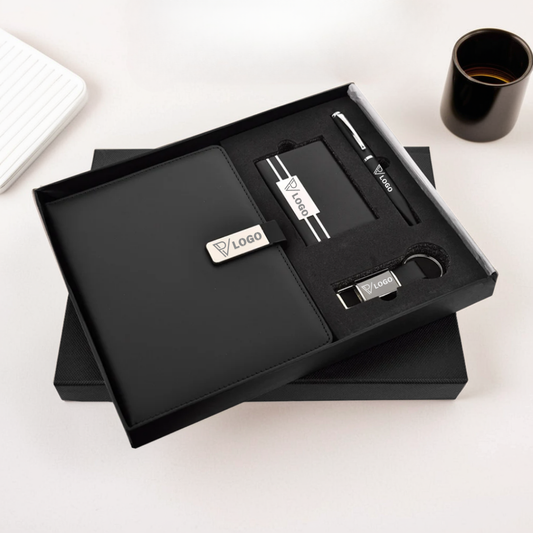 Luxury Executive Gift Set with Diary, Pen, Keychain & Cardholder – Ideal Corporate Gift