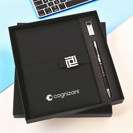 Classic Corporate Gift Combo – Diary, Metal Pen & Pendrive
