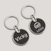 Sleek Round Metal Keychain