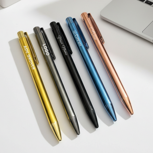Sleek Personalised Metal Pen | Luxury Corporate Gifting | Engrave Name / Logo
