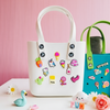 EVA Silicone Beach Bag with Charms | Shoulder Tote Bag