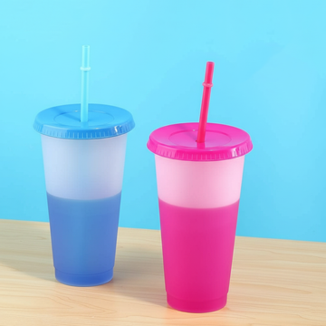 Magic Color Changing Reusable Sipper for Kids