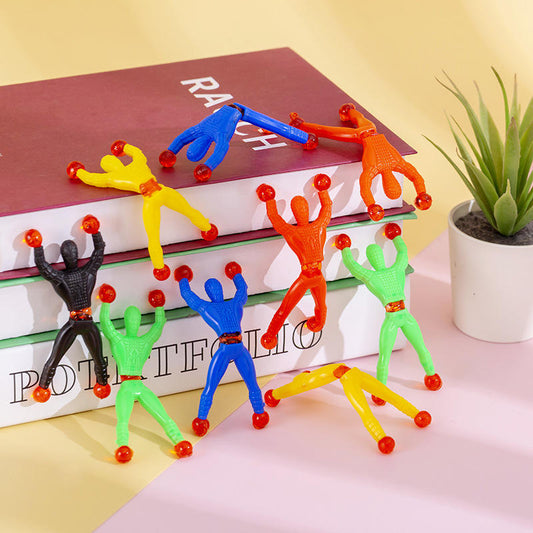 Sticky Wall Climbing Man Toy Set of 5