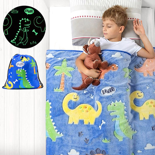 Dino Magic Glow in the Dark Blanket