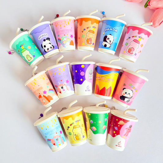 Cute Cartoon Smoothie Cup Shaped Wet Wipes