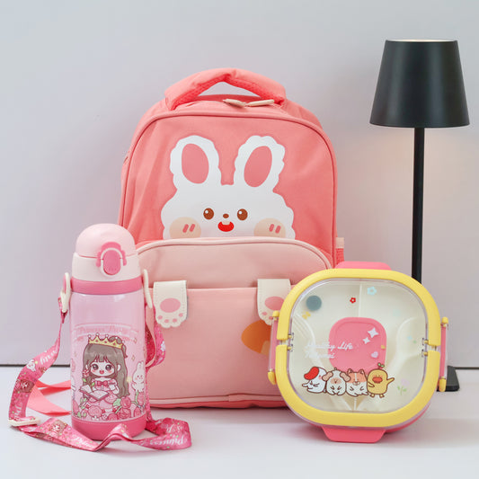 Ultimate Kids’ Cuteness Combo🐻 | Bottle, Lunch Box & Backpack