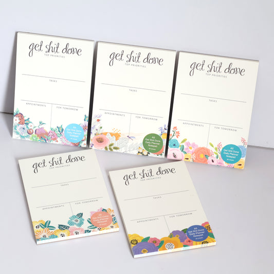 Get Shit Done – Daily A5 Planner NotePad 📝 (60 Sheets)