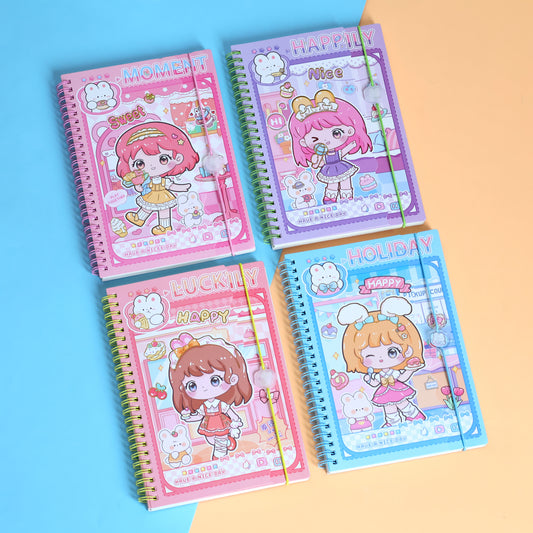 Kawaii Girl's Sweet Moments Spiral Notebook