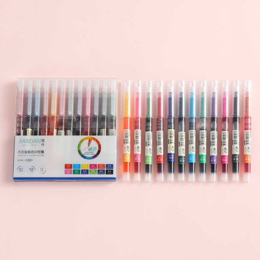 12-Pack Gel Pen Set - Vibrant & Smooth