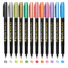 Metallic Brush Pens – 12 Vibrant Shades for DIY Magic