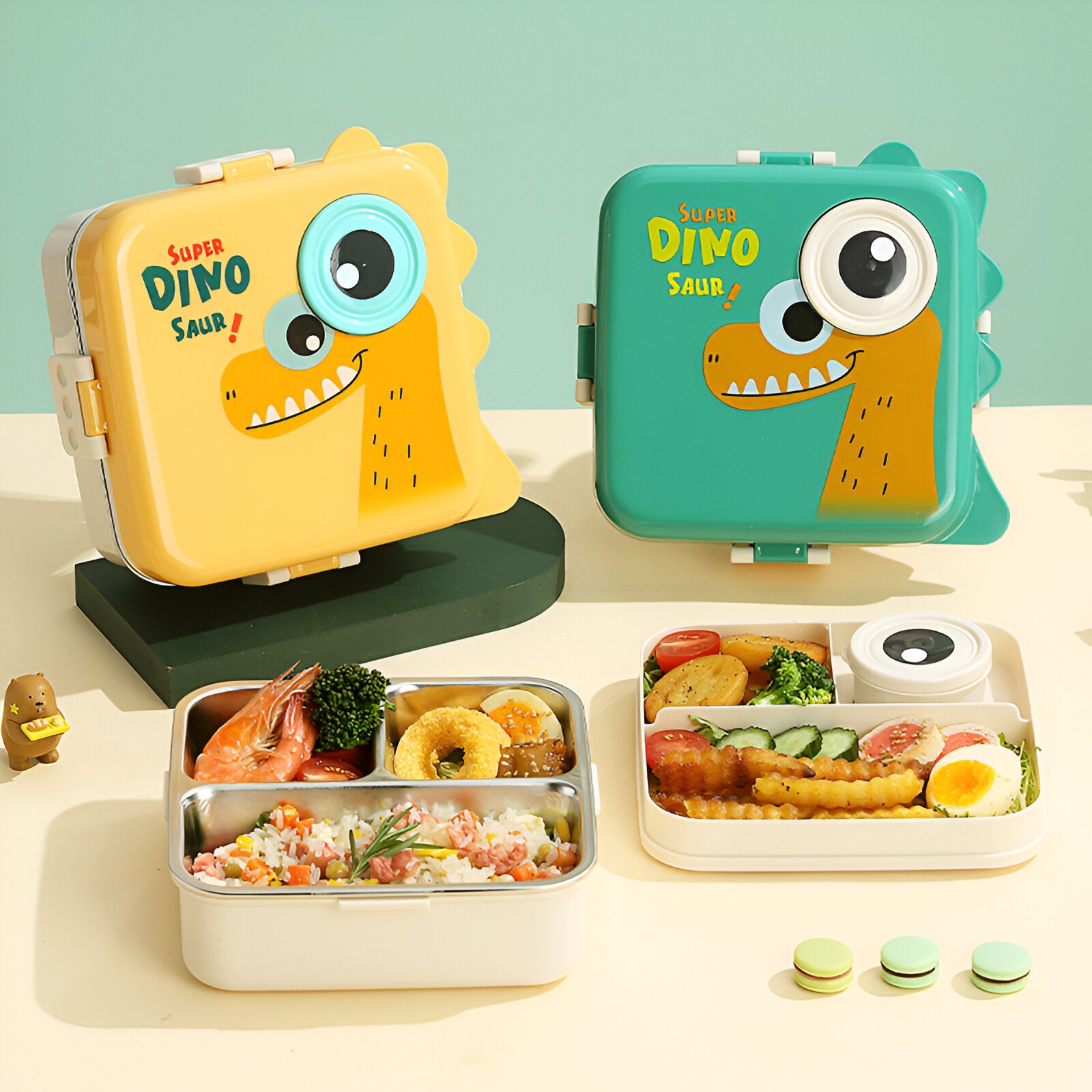 Boîte à lunch à motif de dinosaures Back To Cool pour enfant Boîte à lunch à motif de dinosaures Back To Cool pour enfant