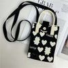 Knit Crossbody Sling Bag – Flower Pattern