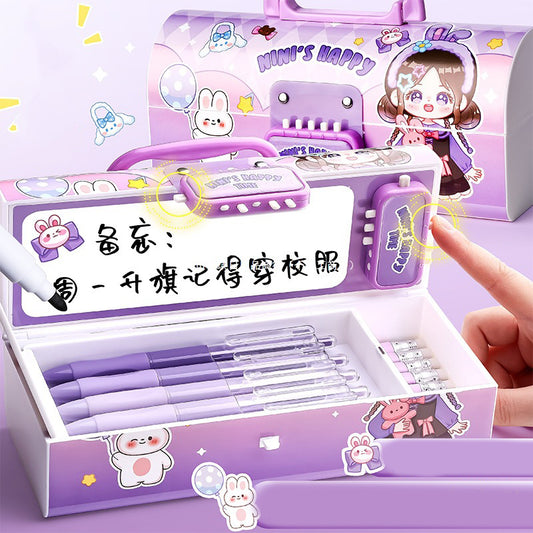 Nini’s Happy Password Lock Pencil Case – Secure & Stylish