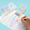 Dual-Tip Highlighter Pen Set – 6 Soft Pastel Colors