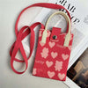 Knit Crossbody Sling Bag – Flower Pattern