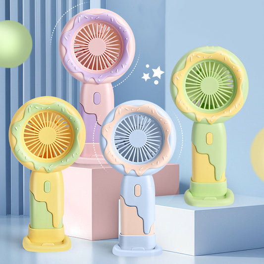 Cute Donut Design Rechargeable Handheld Fan
