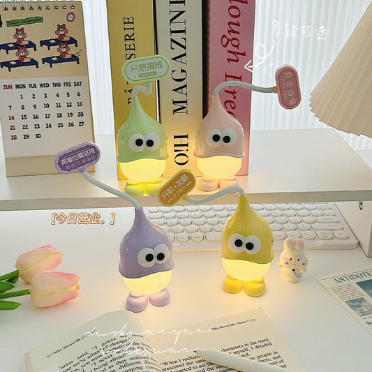 Cute Monster LED Night Desk Lamp – DIY Big Eyes & Warm Glow