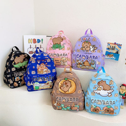 Capybara Printed School Bag | Backpack