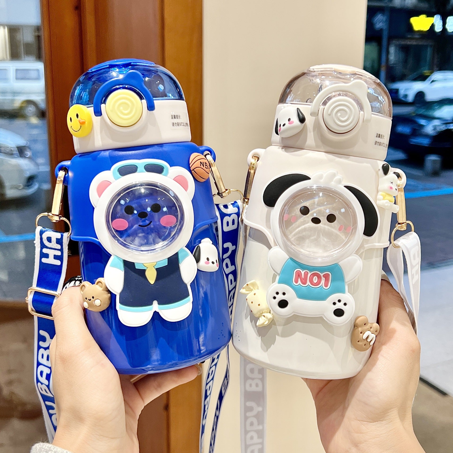 Cartoon Stainless Steel Thermos/Sipper 550ml