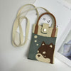 Animal Knit Crossbody Sling Bag