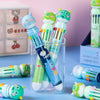 Monster-themed multi ink pens for kids with 3D topper and 10 colors