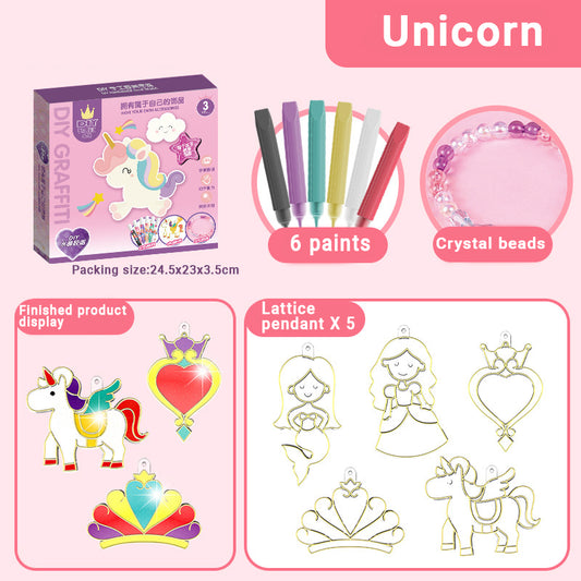 DIY Graffiti Coloring Art Kit Dinosaurs | Unicorn