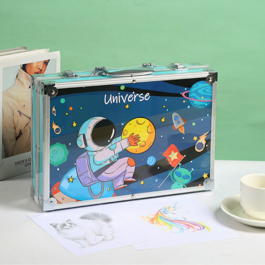 145-Piece Space Art Kit 🎨 – All-in-One Creative Suitcase